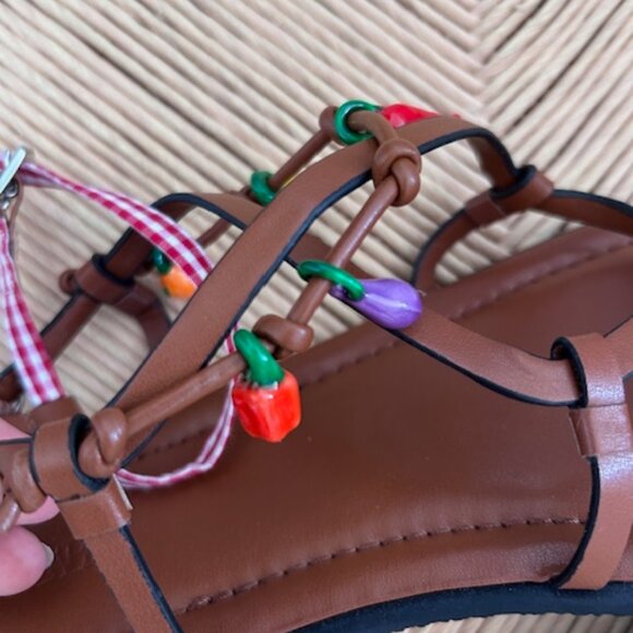 Zara Brown Charm Strap Sandals - LIKE NEW - Picture 4 of 4